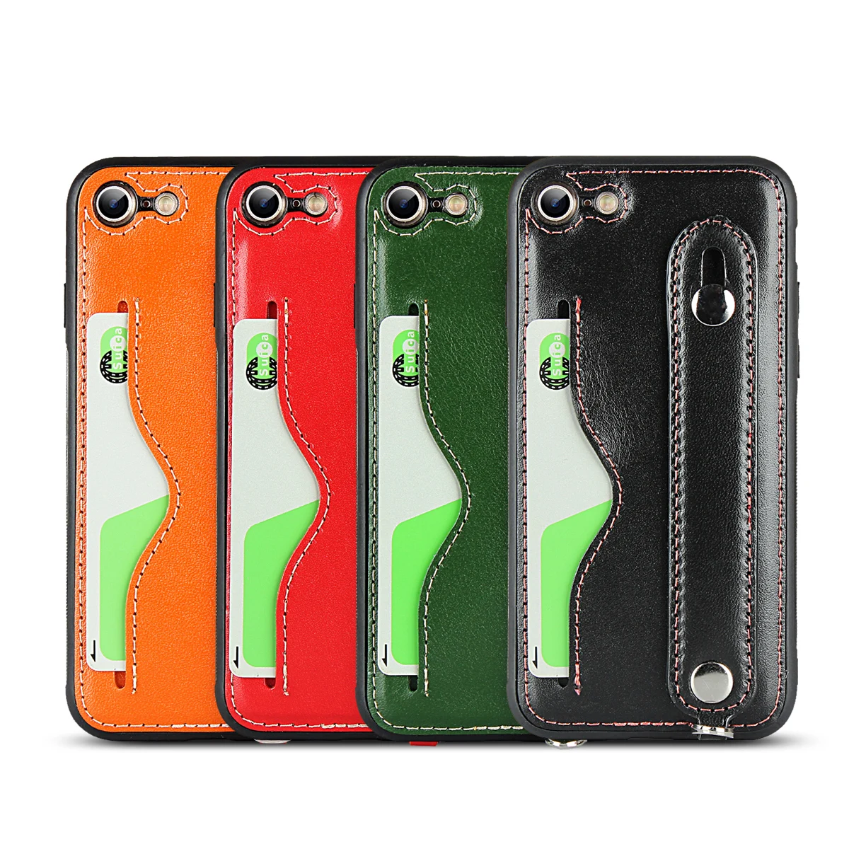 

Genuine Leather Case for Apple iPhone SE 2020 with 1 Card Slots Luxrury Protective Back Cover Retro Business