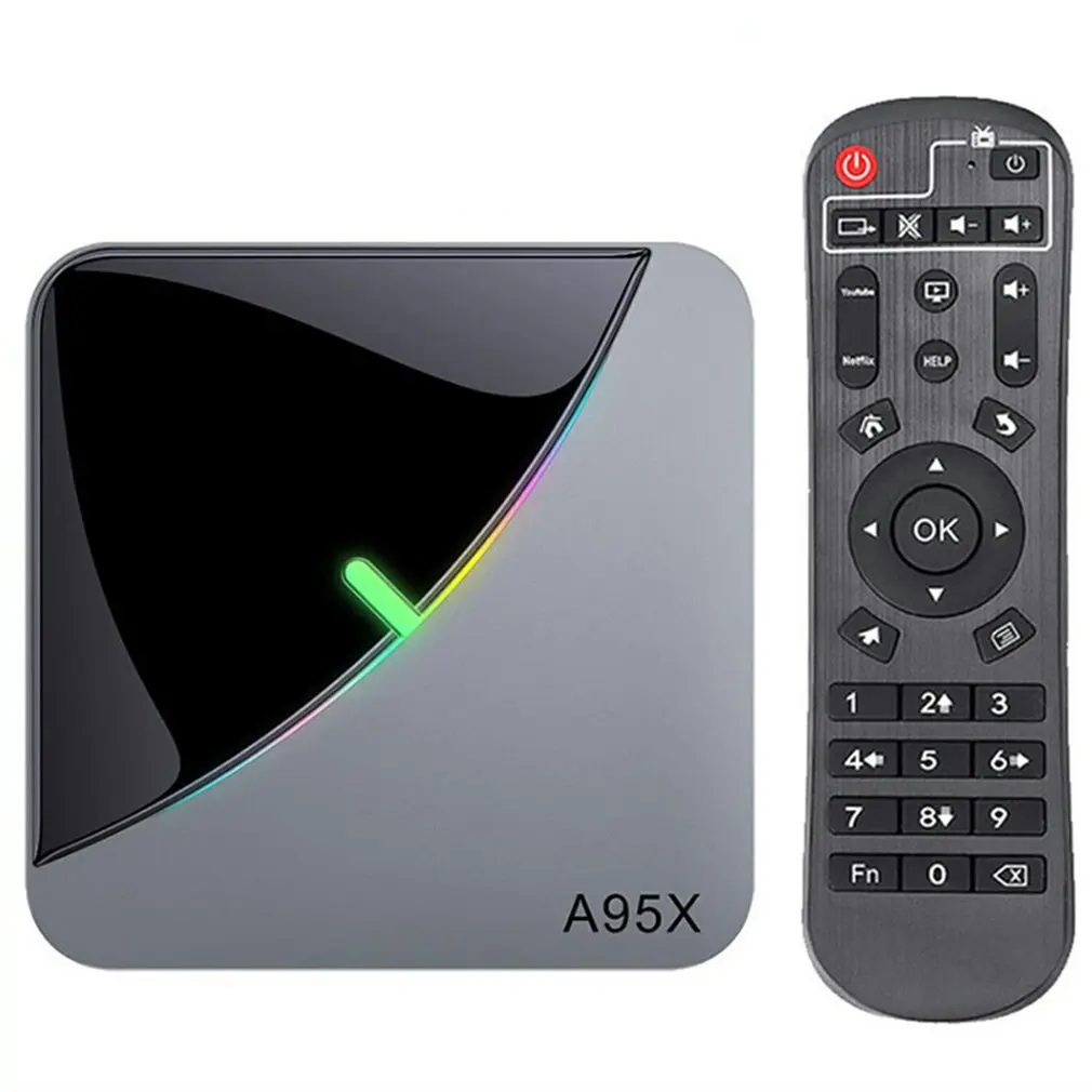 

RGB Light A95X AIR TV Box High Definition HDMI-compatible Interface S905X3 USB3.0 1080P TV Box Max 4GB RAM 64GB ROM Media Player