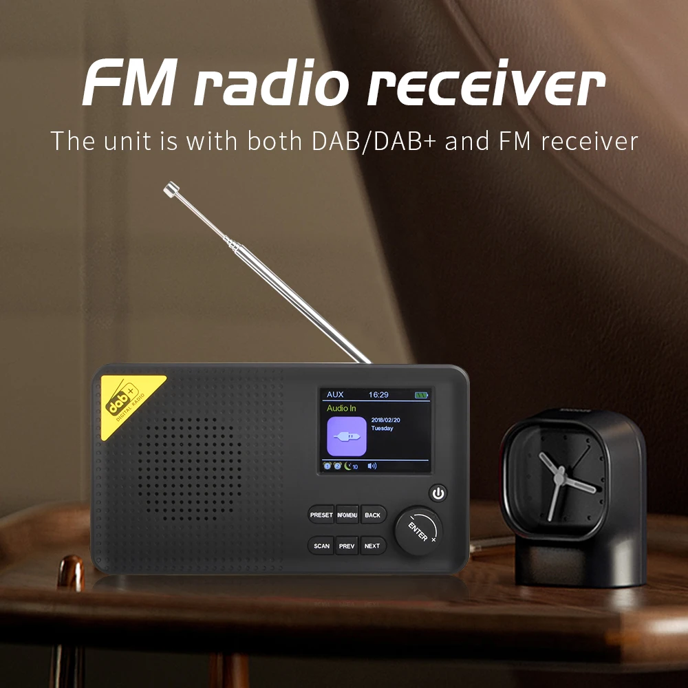 Портативный Bluetooth FM радио DAB/DAB + приемник стерео музыкальный плеер с 2 4