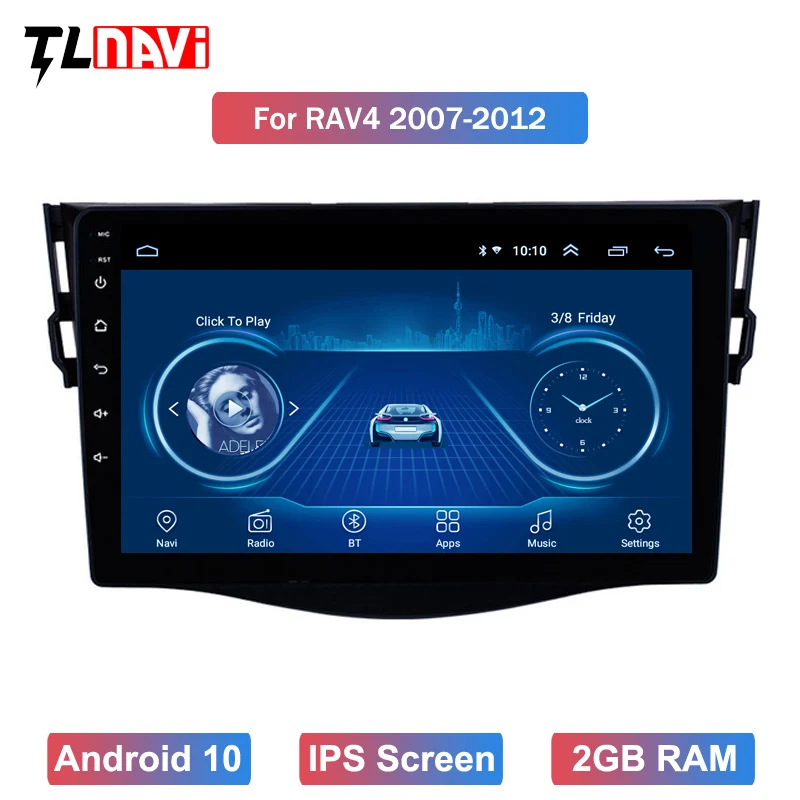 9 ''IPS 2.5D Android 10 автомобильный DVD-плеер для RAV4 Rav 4 2007 2008 2009 2010 2011 автомобильное