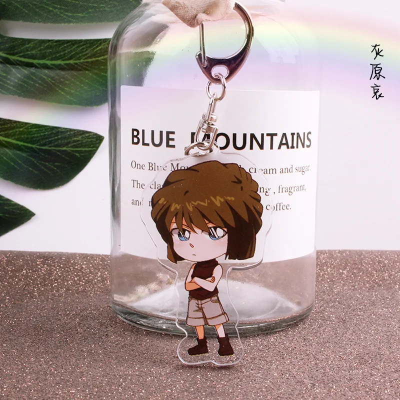 

Classic Japanese Anime Detective Conan Keychain Kudo Shinichi Cartoon Figures Acrylic Key Ring Holder Fans Gift Hot2021