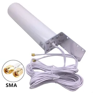 jx sma antenna 3g 4g lte 698 9601710 2700mhz 12dbi double 5m cable antenna for huawei b593 e5186 for huawei b315593sb880b310 free global shipping