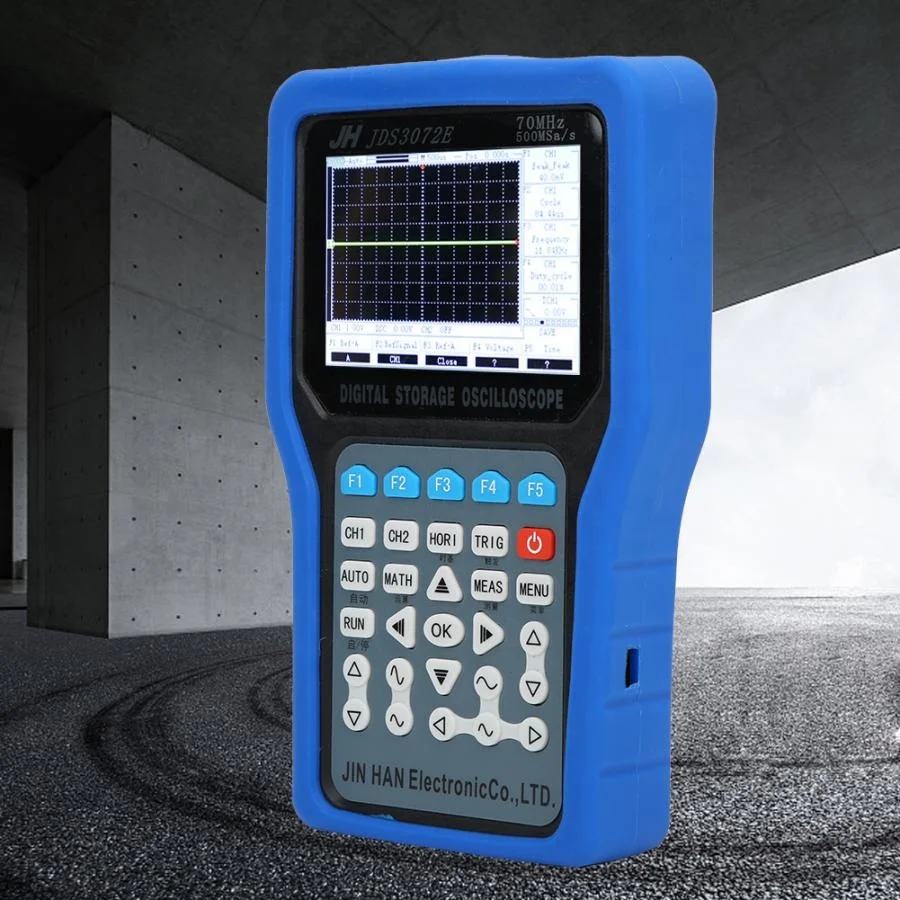 

JDS3072E Handheld Oscilloscope 500MSA/S 70MHz 2CH Digital Oscilloscope Signal Generator 100-240V