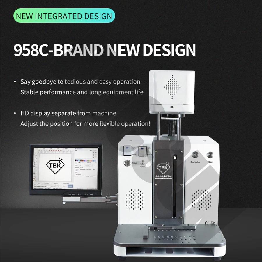 TBK 958C мини принтер с ЧПУ лазерная гравировальная машина для ремонта ЖК лазера Iphone