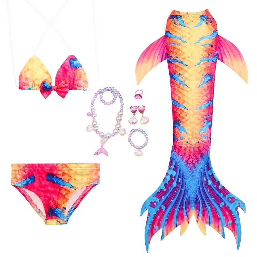 Вечерние костюмы для косплея и плавания девочек маскарадное платье Русалочки с
