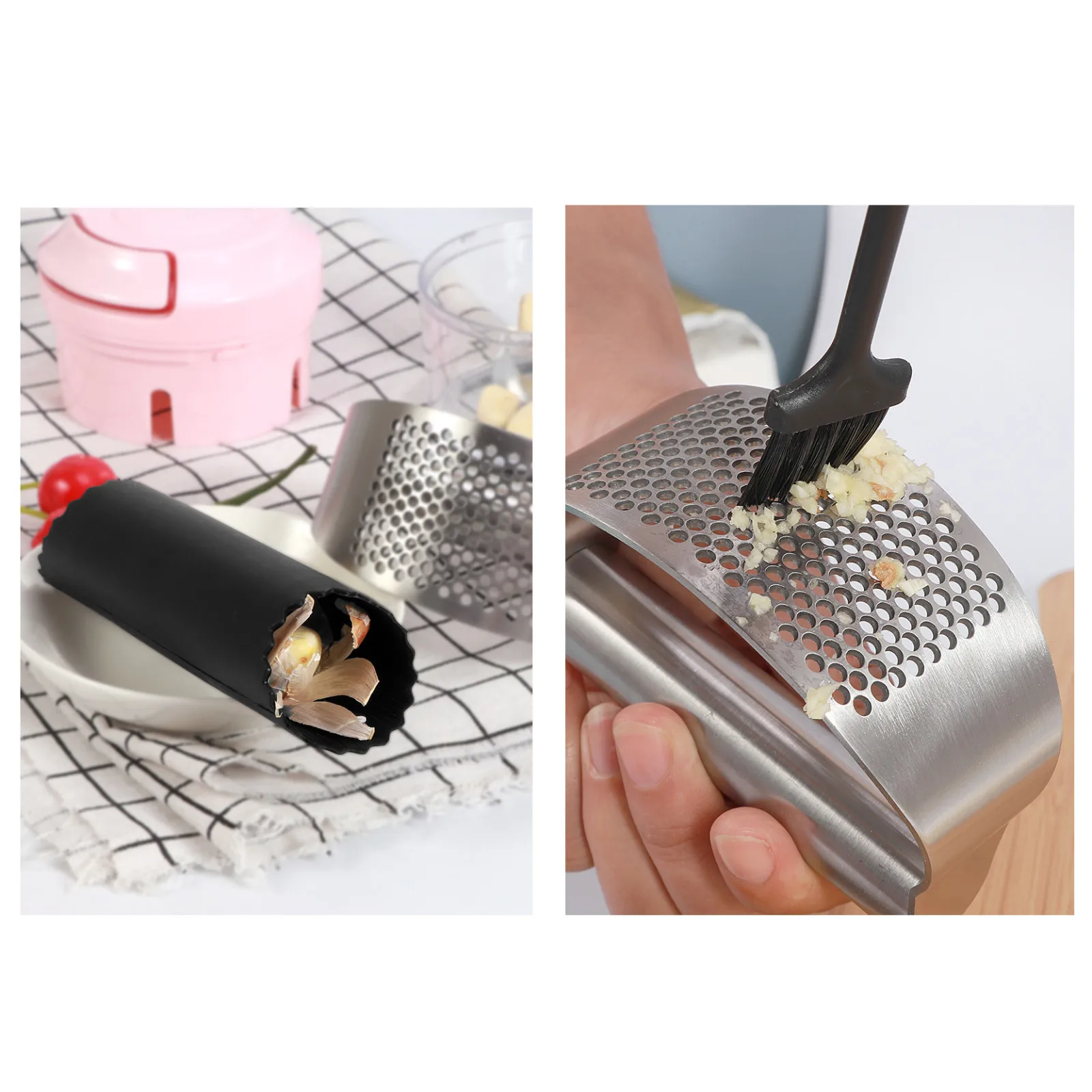 Пресс для чеснока из нержавеющей стали ручной измельчитель слайсер с ручкой