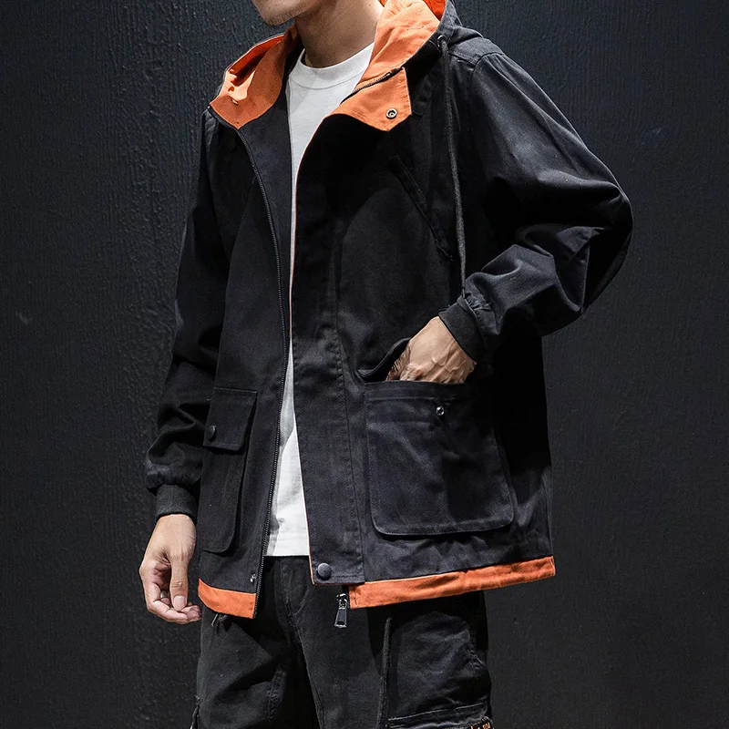 FUGOISM куртки с капюшоном Мужские Новые в стиле пэтчворк и КолорБлок пуловер куртка