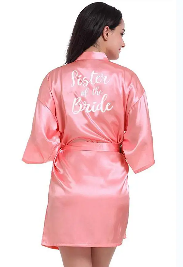 Женский Атласный халат mauve банный для свадебных торжеств и сестер вечерние