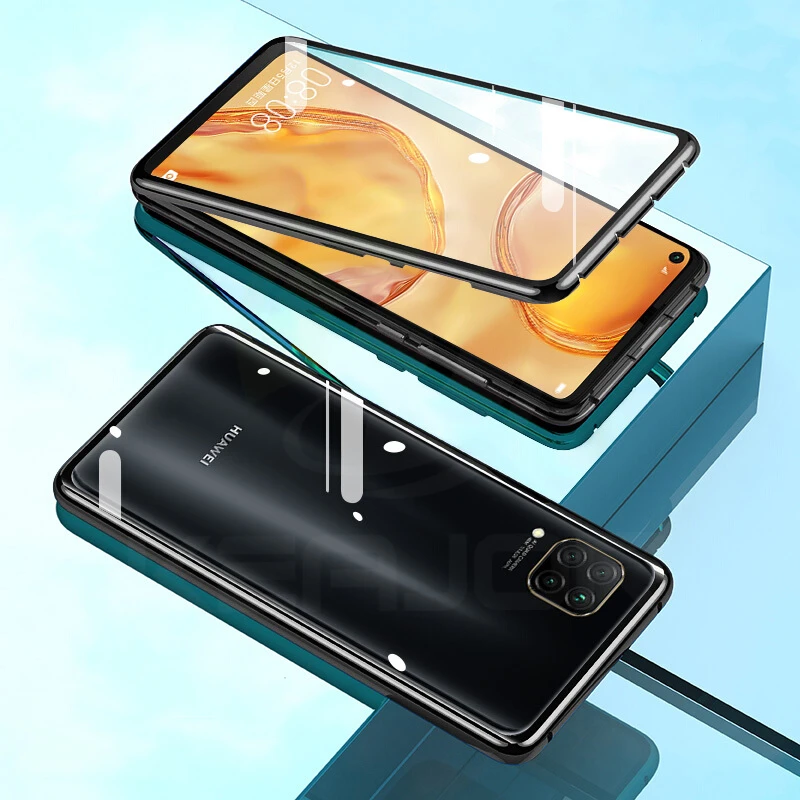 Стеклянный чехол для Huawei P40 Lite двухсторонний из закаленного стекла P 40 Жесткий