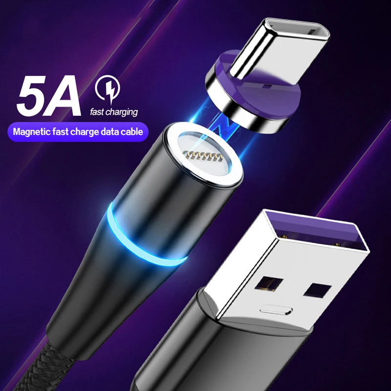 Oppselve Магнитный USB кабель типа C для Samsung S9 S10 Note 9 8 Huawei Magnet 5A быстрая зарядка