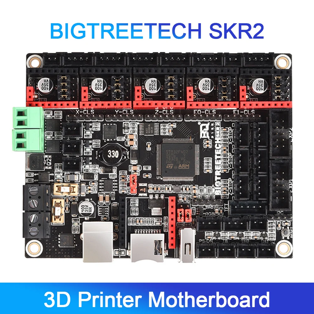 

Плата управления BIGTREETECH для 3D-принтера SKR2 32 бит, Материнская Плата ЦП с поддержкой TMC2209 TMC2208, Драйвер шагового двигателя