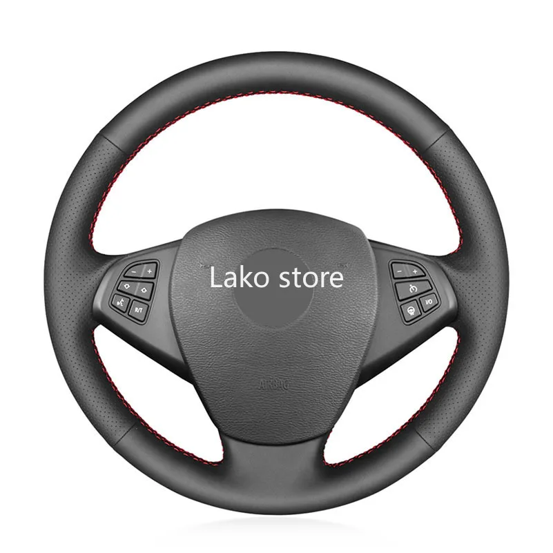 

Hand stitched Reliable Non-Slip Artificial Leather Car Steering Wheel Cover For BMW X3 E83 2005-2009 BLACK 15inch 38cm