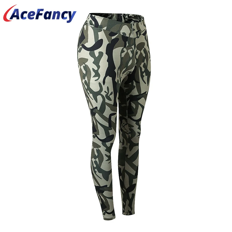 

Acefancy Camouflage Pants Women Absorb Sweat Gym Sport Tights 61105 Naked-feel Fitness Workout Gym Leggings Sport Wear Women