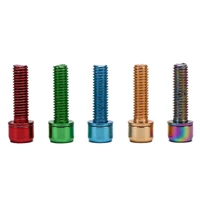 6pcs stainless steel screws bolts with washer m518mm for bike bicycle stems handlebar redgoldgreenbluemulticolor
