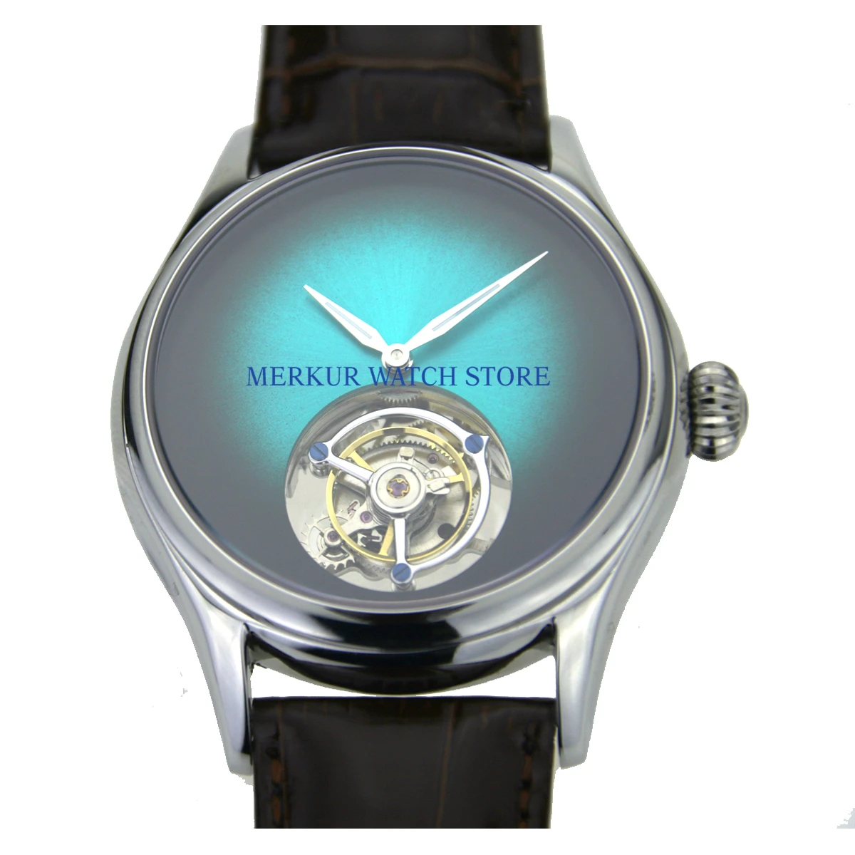 Sugess мужские часы Механические чайки Ханчжоу Высокая Beat Tourbillon движение Skelenton роскошное платье градиент зеленый