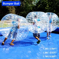 free shipping 0 8mm pvc inflatable zorb ball 1 2m 1 5m 1 7m bubble soccer ball air bumper ball bubble football indoor outdoor
