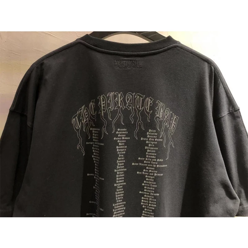 VETEMENTS футболка для мужчин и женщин повседневные футболки с логотипом города топы