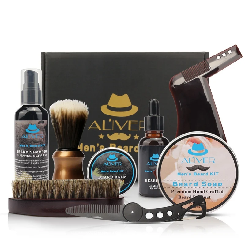 7-in-1 Beard Care Gift Kit For Men/Dad/Husband Beard Grooming Kit, Professional Beard Trimming Set