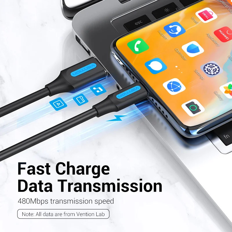 Кабель Vention USB Type C для Huawei Samsung 3A кабель быстрой зарядки и передачи данных 3 0 Xiaomi 10
