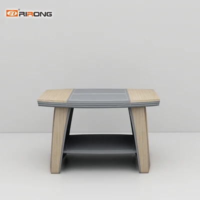 Square Coffee table Лофт стиль высокой плотности современный кожаный офисный гостиная модный серый офисный диван деревянный журнальный стол набор - Цвет: Square Coffee table
