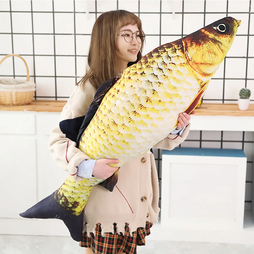 1 шт. моделирование животных Карп Мягкие плюшевые рыбы игрушки Подушка