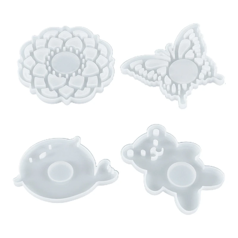 

E56A Silicone Jewelry Tray Epoxy Resin Casting Mold Teapot Mat Tray Mold Little Bear Jewelry Making Mold Home Decoration