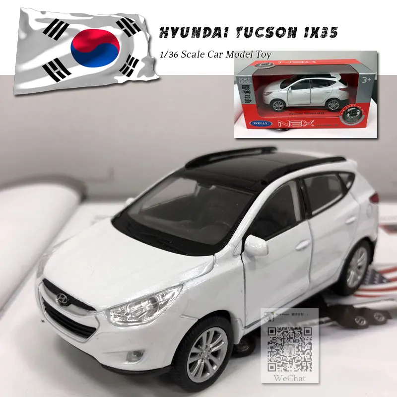 WELLY 1/36 масштабная модель автомобиля игрушки Корея hyundai Tucson ix35 SUV литая модель металлическая модель автомобиля для подарка/детей/коллекции