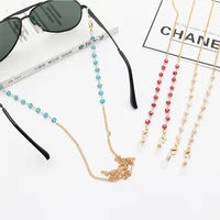fashion chains lanyard 2021 new sunglasses mask chains for women acrylic pearl crystal eyeglasses chains lanyard glass wholesale