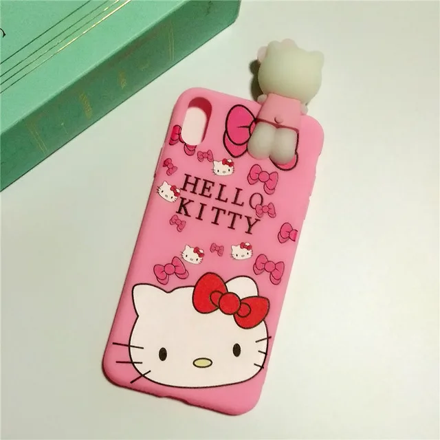 D Мягкая силиконовая Розовая кукла задняя крышка для coque iphone 11 11pro 11pro max Прекрасный чехол для телефона hello kitty для iphone X XS MAX - Цвет: D