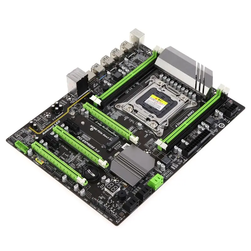 Процессор X79 Turbo moederbord LGA2011 ATX USB3.0 SATA3 PCI E NVME M.2 SSD ondersteuning REG ECC geheugen en Xeon E5|Сенсорный