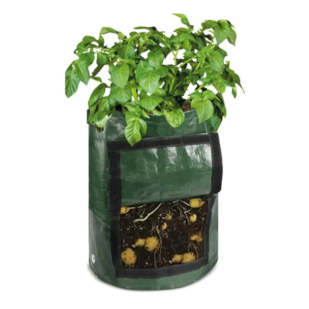 

4PCS Vegetable Potato Grow Bag Garden Planter Pot Thickened Breathable Vertical Glowing Pouch for Planting Onion Potato Tomato