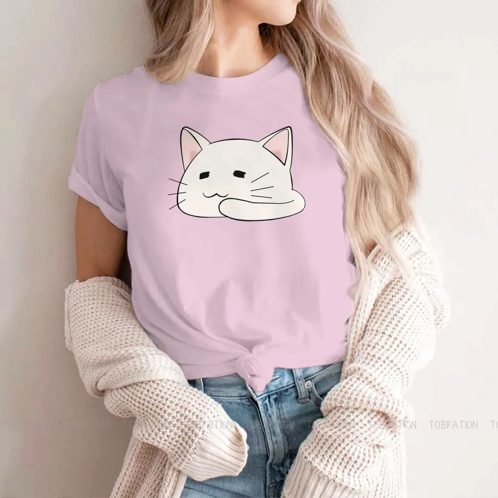 

Cute Cat TShirt Lucky Star Anime Konata Kagami Tsukasa Miyuki Fabric Basic T Shirt Woman Clothes New Design Fluffy Hot Sale