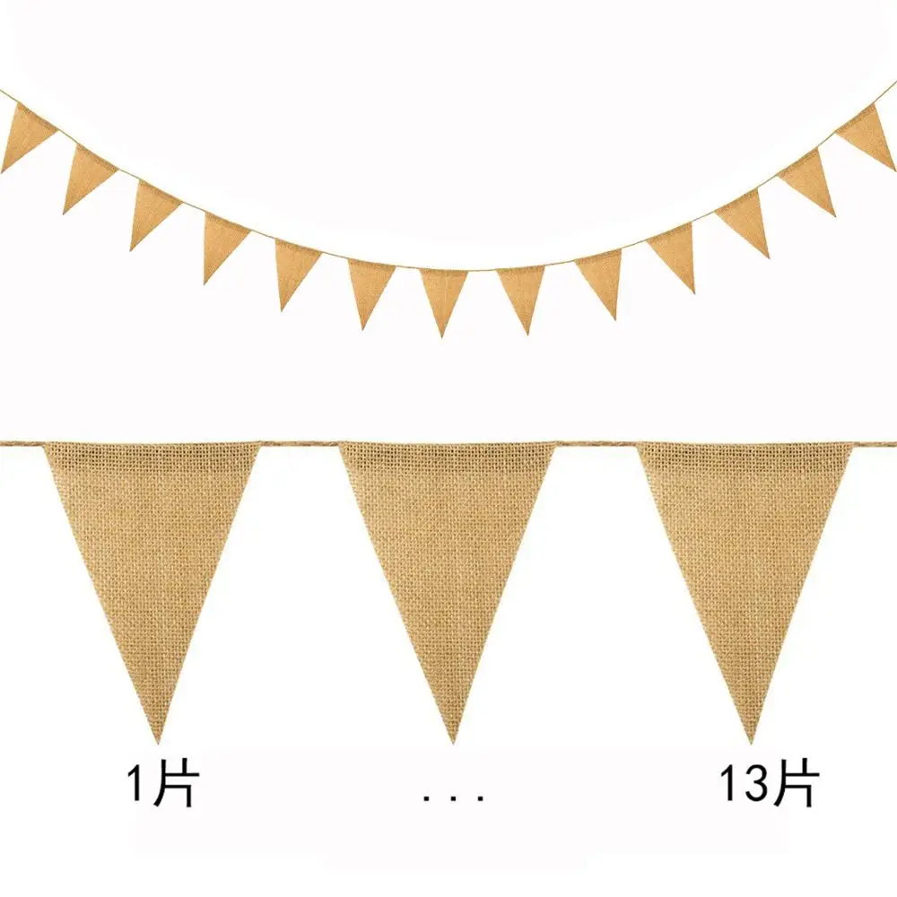 2 комплекта 26 шт торжеств винтажные брезентовые флажки флаг праздник пустая