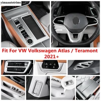 car accessories interior for vw volkswagen atlas teramont 2021 2022 dashboard ac air vent gear panel head light cover kit trim