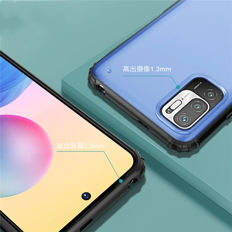 

Airbag Matte Case for Xiaomi POCO M3 Pro 5G Cover Skin Feel Full Protection Shockproof Case For POCO M3 Pro 6.5 inch