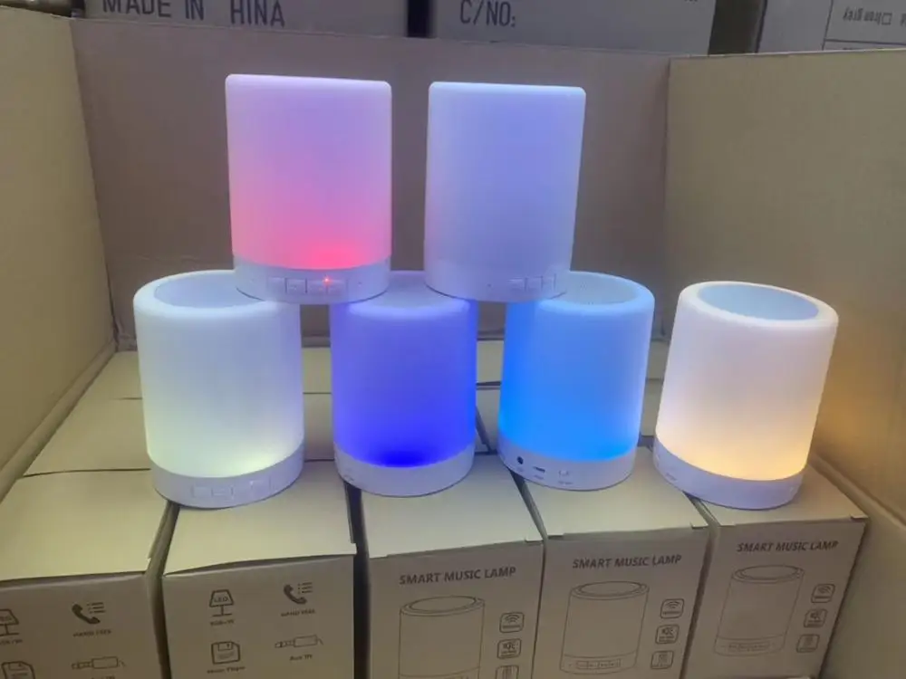 Ночной светильник Nasin с Bluetooth динамиком портативная беспроводная колонка TF