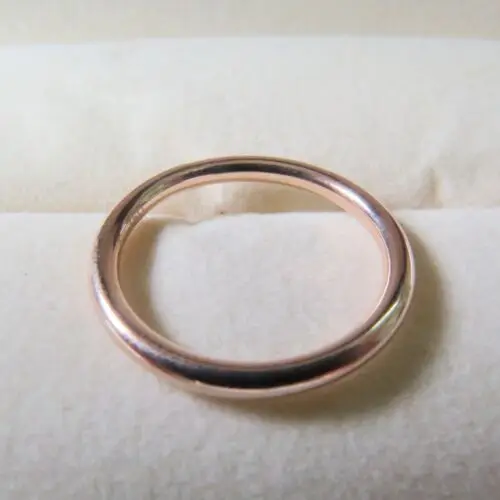 18K Rose Gold Кольцо из чистого золота 18 К для женщин и девушек, гладкая полоса, Настоящее розовое золото, кольцо на удачу, размер США 7 и 8, подарок, обручальное кольцо, ювелирное изделие, штампованное 1 шт - Цвет камня: 18K Rose Gold