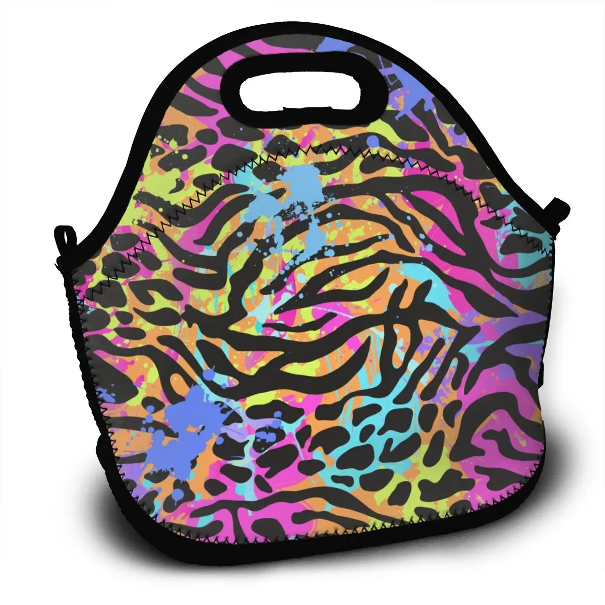 

Новинка 2020, неоновая сумка для ланча с изображением животного, удобная Термосумка для отдыха с теплоизоляцией