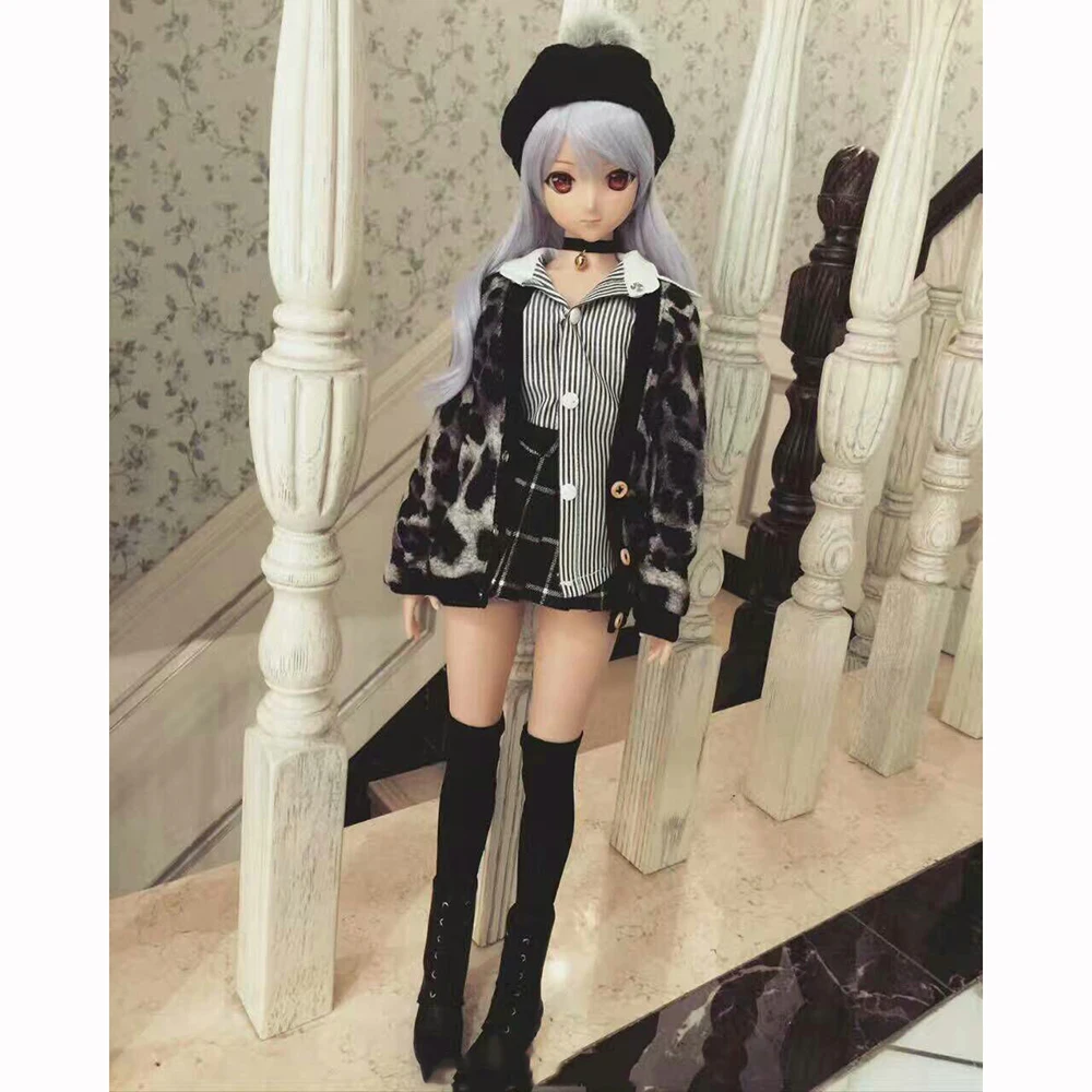 Одежда для кукол Bybrana 1/4 BJD пальто с леопардовым принтом|Куклы| |