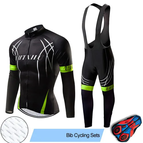 Bib Cycling Set Uhtxhu, осень-весна, набор для велоспорта, одежда для велоспорта, набор для велоспорта, мужские майки для велоспорта, наборы для велоспорта - Цвет: Bib Cycling Set