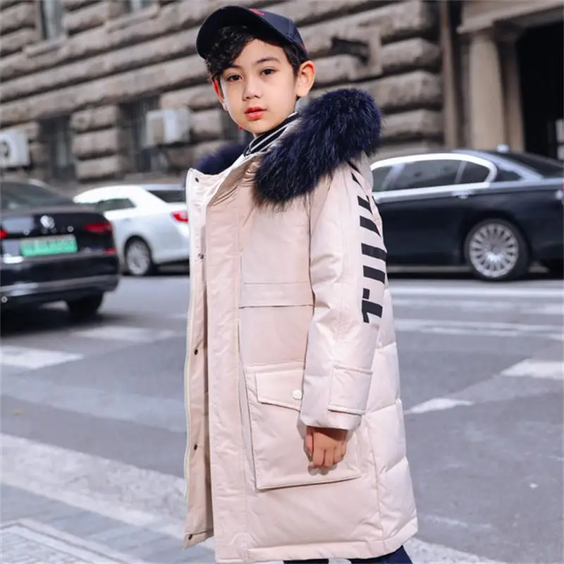  30 градусов толстые теплые пуховики зимние пуховые пальто для мальчиков детская