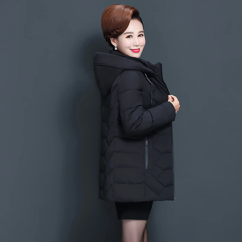

Women Thick Warm Casual Solid Parka Coat New Medium Long Hooded Parka Winter Jacket Womens Winter