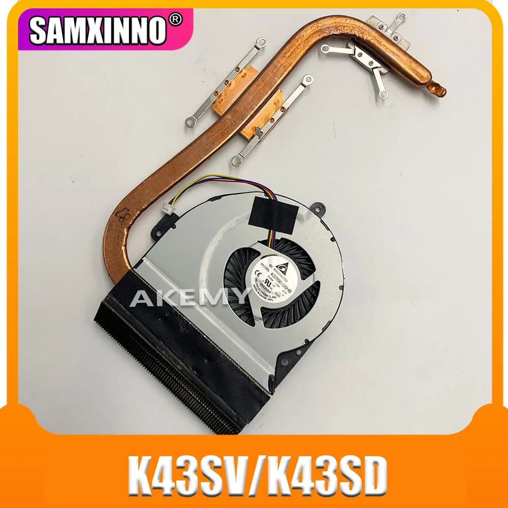 Кулер для процессора радиатор вентилятор For Asus A43 K43 X43 K43SD X43S K43S A43S K43SV A84S k43sj k43sm