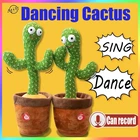Встряхивающийся кактус, плюшевая игрушка, электронный встряхивающий танцующий танец с песней, милые танцевальные Игрушки для раннего развития ребенка, игрушки для детей