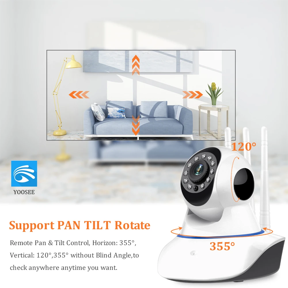 

Yoosee Wireless IP Camera 1080P 1536P Home Security Indoor Two Way Audio Pan Tilt CCTV WiFi Camera 3MP Baby Monitor Video