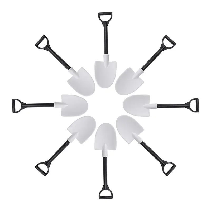 Одноразовая пластиковая ложка в форме лопаты десертная мини Лопата для