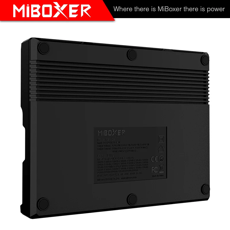 

MiBOXER C8 Battery Charger 8 Slots LCD Display for Li-ion LiFePO4 Ni-MH Ni-Cd AA 21700 20700 26650 18650 17670 RCR123 18700