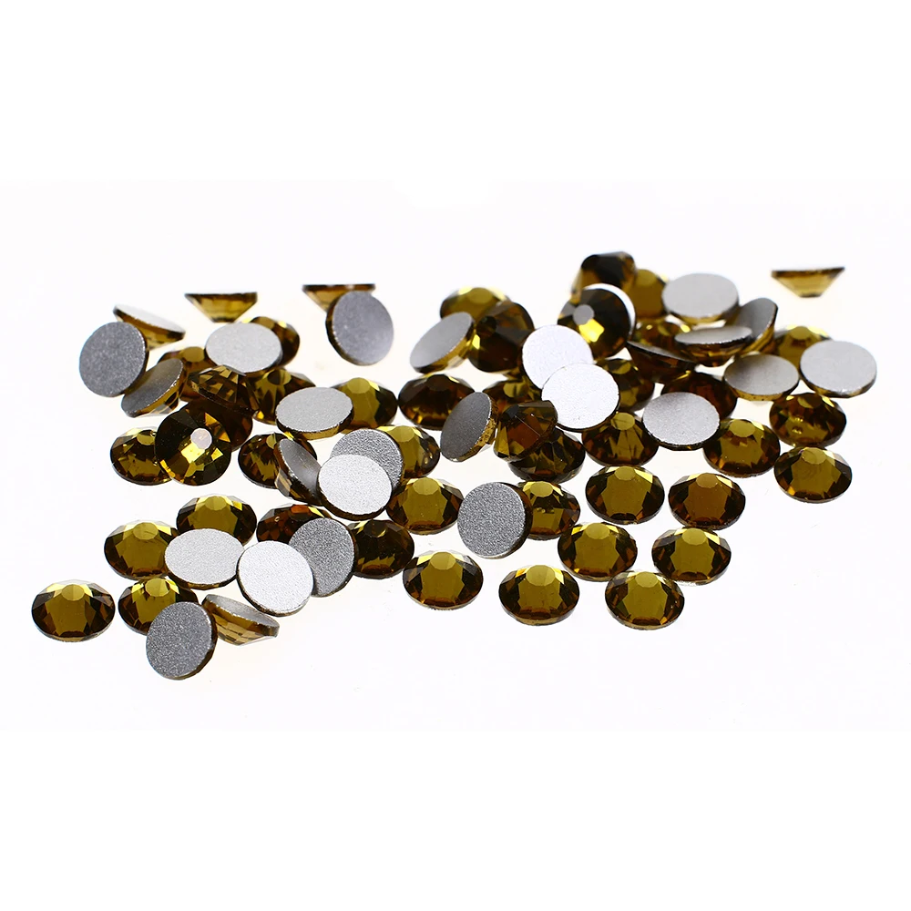 Topaz strass Стразы non hotfirx кристалл и камни для ногтевого дизайна стразы s Блестящие
