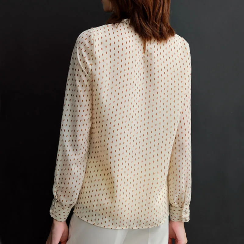 Размера плюс 4XL платье в горошек с длинными рукавами для девочек женские рубашки