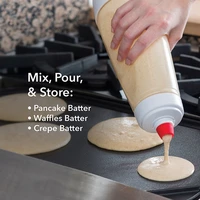 hand cranked batter mixing bottle batter dispenser cream mixing and dispensing pot muffin mixing bottle with scale